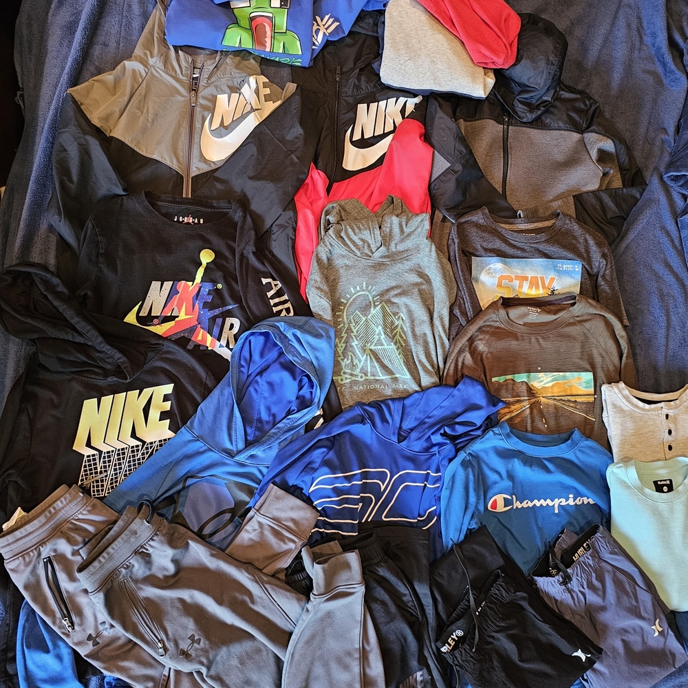 Nike Kids Hoodie - Black and White
